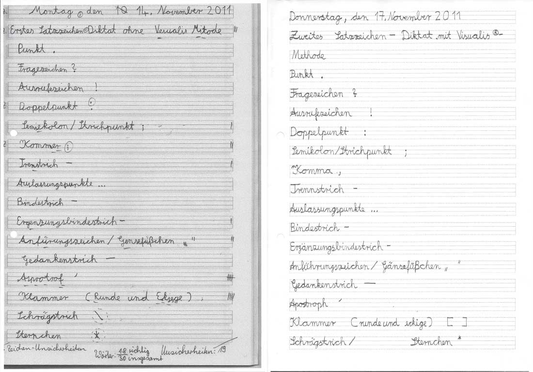 Diktat Vorher / Nachher Vergleich